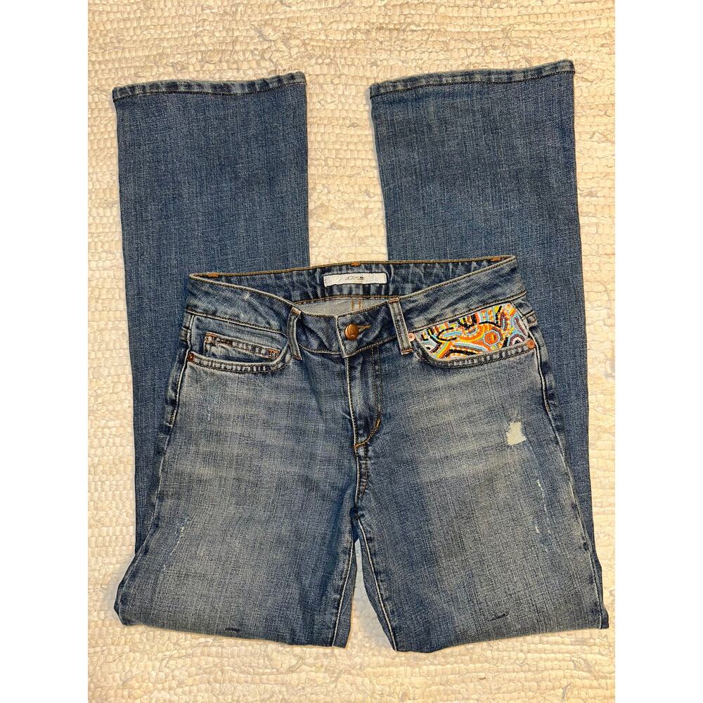 Y2K JOE'S JEANS WITH BEADED POCKET 28